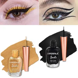 PERPAA Set Of 2 Sparkle Absolute Shine Long Lasting Waterproof Eyeliner - 7ml Each image 2