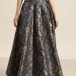 Shae by SASSAFRAS Women Deep Navy Blue Floral Skirt-49
