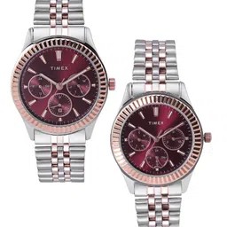Timex Unisex His & Her Bracelet Style Straps Analogue Multi Function Watch TW0PRE003-0