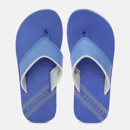 Woodland Men Navy Blue & Grey Brand Logo Printed Thong Flip-Flops-picture-50