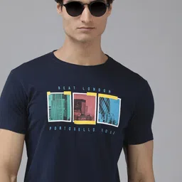 BEAT LONDON by PEPE JEANS Graphic Printed Pure Cotton Slim Fit T-shirt-image-22