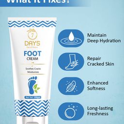7 DAYS Feel Of Nature Set Of 2 Foot Cream For Dry & Cracked Feet - 100g Each image 5