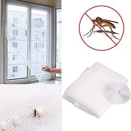 generic Buyagain PVC Coated Mosquito net for Windows with Tape Stitched Net Screen with Hook & Loop (3x3 ft, Black) image 5