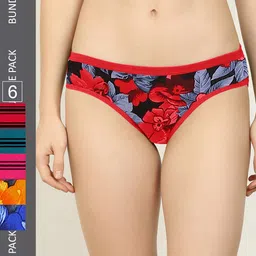 AROUSY Women Pack of 6 Pure Cotton Hipster Briefs M_3LSNY-3SF_XXL-image-102