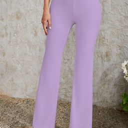 BAESD Women Relaxed Straight Leg Skinny Fit High-Rise Wrinkle Free Bootcut Trousers-picture-45