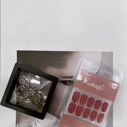 FEELHIGH 24-Pcs Long Lasting Reusable Artificial Fake Nail Set - A27-14