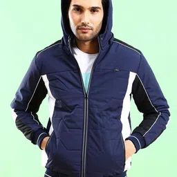 The Indian Garage Co Colourblocked Hooded Bomber Jacket-picture-42