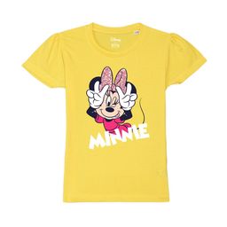 Wear Your Mind Girls Minnie Mouse Printed Puff Sleeves Pure Cotton T-shirt-image-95