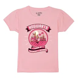 Wear Your Mind Girls  Harry Potter Printed Pure Cotton Regular fit & Puff Sleeves T-shirt-image-18