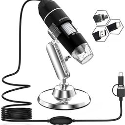 R A Products 3 in 1 1000x USB Digital Microscope Portable 1000x 8-LED Mini Microscope Endoscope Camera Magnifier with Stand image 1