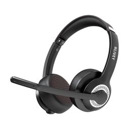 LIVEY 715BT Series Wireless Mic Noise Cancelling Multipoint Technology Multimedia Stereo Headset Optimized for Microsoft Teams and UC Compatible with iOS Android Mac Windows Devices (Black) image 1