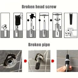 DIY Crafts 5 Pcs Broken Bolt Extractor Kit, Pipe Damaged Bolt Water Pipe 5 Pcs Extractor Drill Bits 4 in 1 Screw Guide Set Damaged Screw Extractor Kit Bolt Remover Easy Back Out Pcs:- (5) image 2