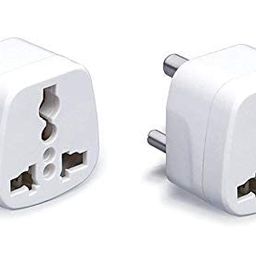 generic Kilo Cool HVAC Pack of 2 Universal Traveller Conversion Plug 3 Pin Socket Worldwide Adapter, Convert UK/US/EU/AU to India Power Adaptor 6 Amp image 1