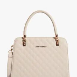 Textured Handbag with Detachable Sling Strap-image-57