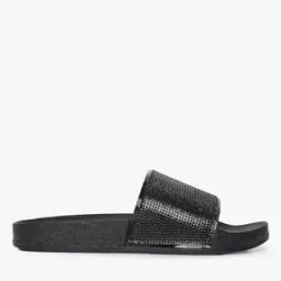 Embellished Sliders with Textured Sole-image-37