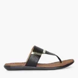 T-Strap Flat Sandals with Metal Accent-image-31