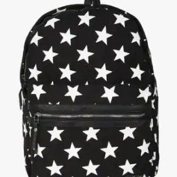 Printed Canvas Laptop Backpack-image-95