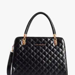 Textured Handbag with Detachable Sling Strap-image-56