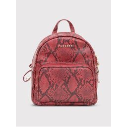 Caprese Red Animal Print Backpack-picture-24