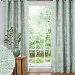 Nefertiti Home Green 2 Pieces Self Design Black Out Long Door Curtains-12