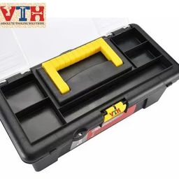 vth with tagline absolute tooling solutions VTH Plastic Tool Storage Box - Tool Organizer Storage Box for Hand Tool Kit Screwdriver, Wrench, Hammer, Home Stuff Storage Mini Hardware Tool image 2