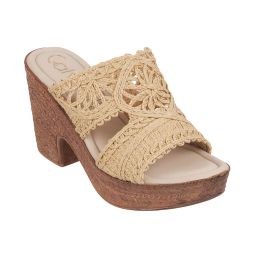 Catwalk Women Round Toe Beige Heeled Sandals-picture-27