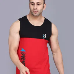 SLOWLORIS Colourblocked Cotton Sleeveless Innerwear Vests-image-12