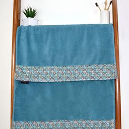 RANGOLI Blue & Green 2 Pieces Double Ply Terry Cotton 550 GSM Bath Towel-image-85