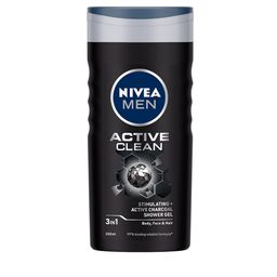 Nivea Men Active Clean Shower Gel with Active Charcoal for Body- Face & Hair - 250ml-56