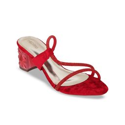 Metro Embellished Party Open Toe Block Heels image 1
