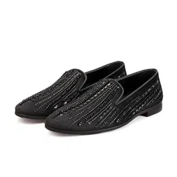 SHUTIQ Men GULZER Ethnic Embellished Suede Mojaris-image-62