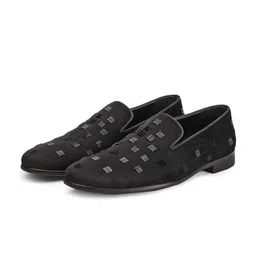 SHUTIQ Men BURAAD Embellished Suede Mojaris-image-61
