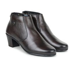 Zoom Shoes Women Round Toe Leather Boots-53
