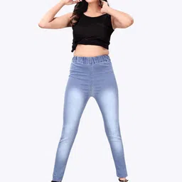 MM-21 Washed Skinny Fit Denim Jeggings-picture-14
