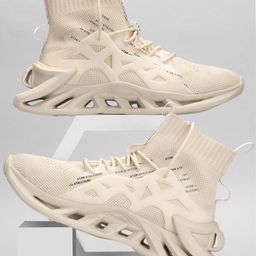 Atom Men Textured High Top Sneakers-image-6