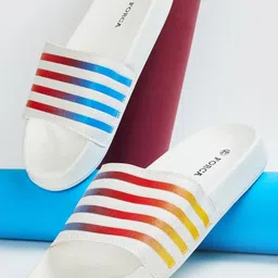 Forca Men Striped Rubber Sliders-46