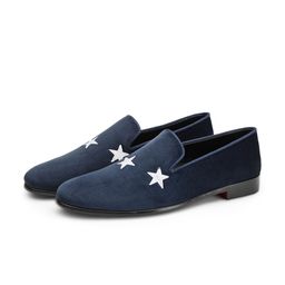 SHUTIQ Men STELLAR Embroidered Velvet Loafers-image-4