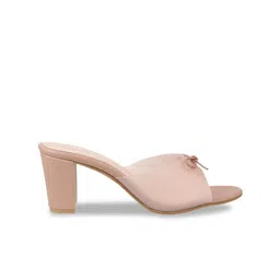 Mochi Bow Detailed Open Toe Block Heels image 4