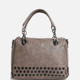 HAUTE SAUCE by  Campus Sutra Textured Structured Leather Handheld Bag image 3