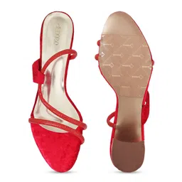 Metro Embellished Party Open Toe Block Heels image 4