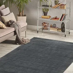 saraswatii global Grey Woollen Rectangular Carpet image 1