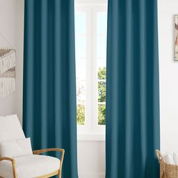 HOMEMONDE Blue 2 Pieces Black Out Window Curtains-image-75