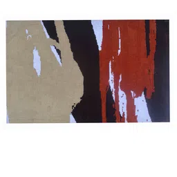 PRESTO Black & Maroon Abstract Woven-Design Rectangular Carpet image 2