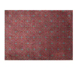PRESTO Red & Grey Abstract Printed No Shredding Carpet image 2