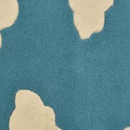 PRESTO White & Blue Cloud Abstract HandTufted Woollen Rectangular Carpet image 5