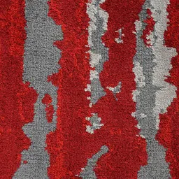 PRESTO Red & Grey Abstract Printed No-Shred Carpet image 5
