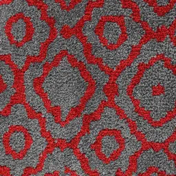 PRESTO Red & Grey Abstract Printed No Shredding Carpet image 5