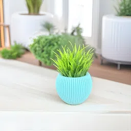 Akaar Blue 1 Pieces Fern Artificial Plant With Pot-12