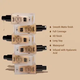 GLAM21 Studio Perfection HD Matte Foundation Smooth Matte Finish-30ml Deep -Ivory -01 image 5