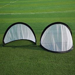 generic Layan Pop Up Goal 2 Portable Soccer Goals with Carry Bag with Long Life Durable Frame Quick Setup & Easy Fold (Multicolour) Small image 2
